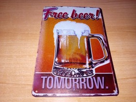 METALNA DEKORATIVNA TABLA ZA BAR - 20x14cm *NOVO*