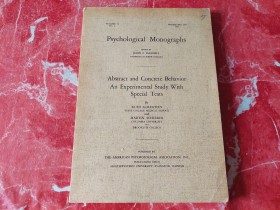 PSYCHOLOGICAL MONOGRAPHS  - JOHN, F. DASHIELL