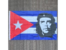 ZASTAVA "CUBA + CHE"  * 150 x 90 cm * NOVO